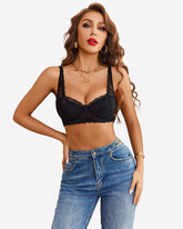 Lace Bralettes Demi Push Up Underwire Bra